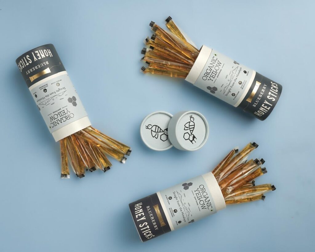 raw honey benefits - blueberry honey sticks